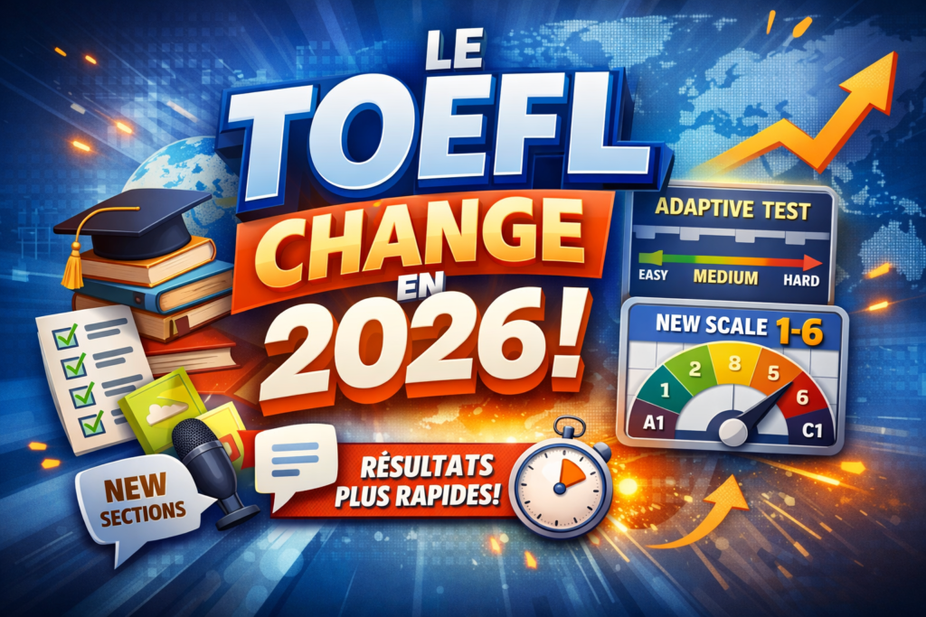 TOEFL en 2026 : tous les changements